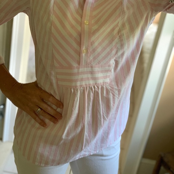 NWT-Vineyard vines pink/white striped cotton tunic - Picture 3 of 10